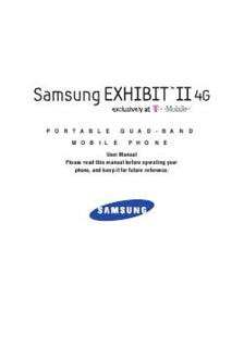 Samsung Galaxy Exhibit 2 manual. Smartphone Instructions.